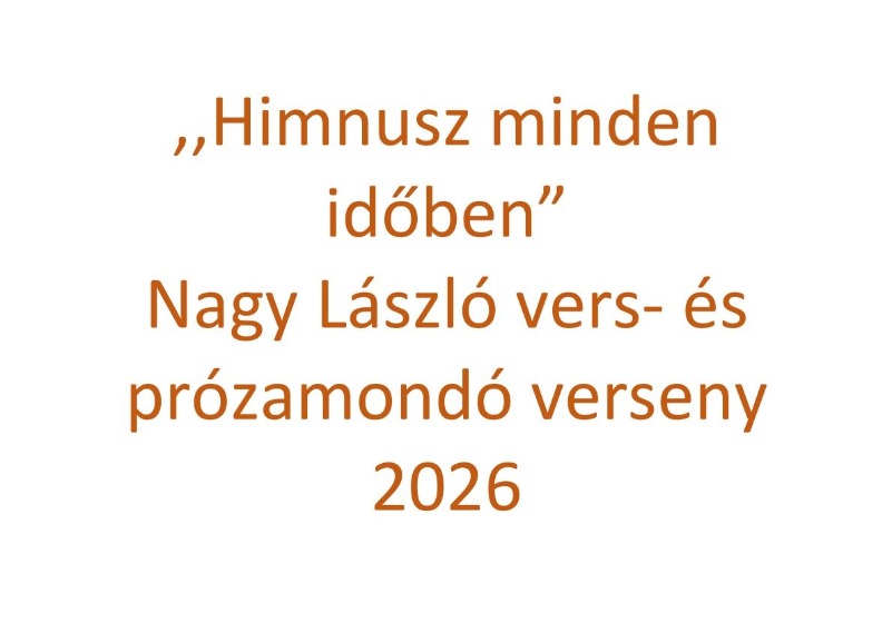 Nagy László vers és prózamondó verseny felhívása
