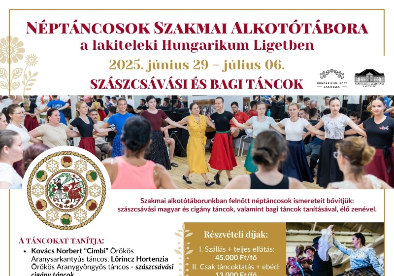 Néptáncosok Szakmai Alkotótábora 2025-ben is!